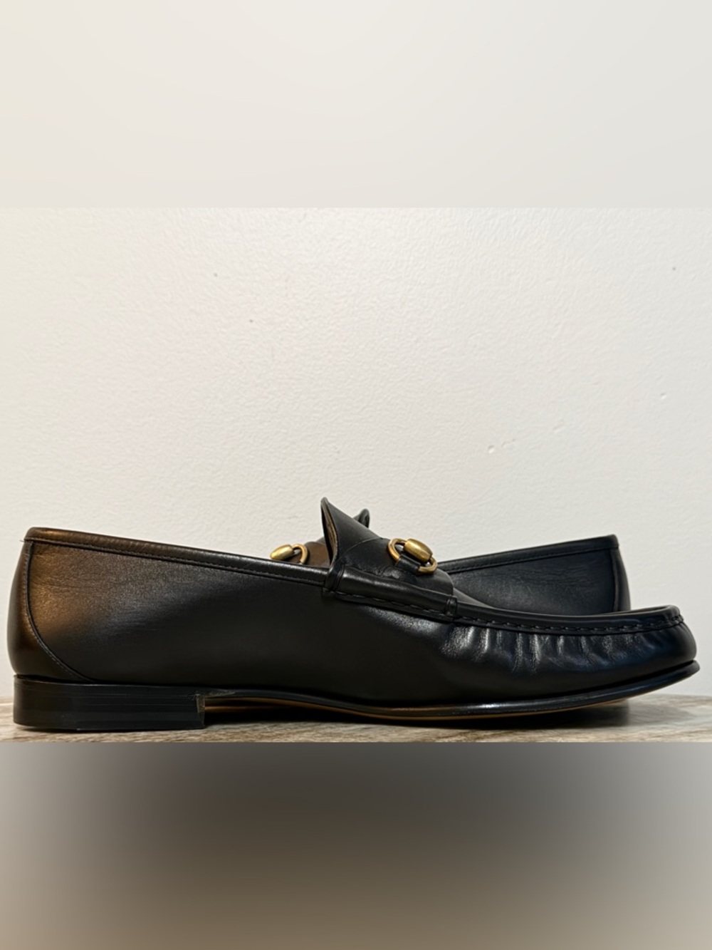 GUCCI 1953 Horsebit Leather Loafer Black Leather 13/ 13.5 US $1100 Jordaan NEW! - Picture 5 of 12